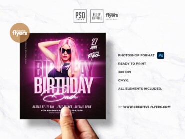 Birthday Bash Flyer PSD (3) Birthday Bash Flyer PSD