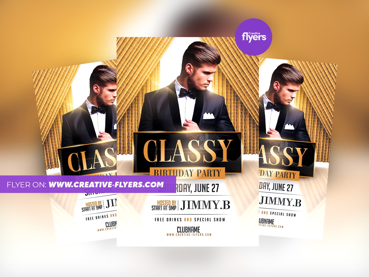 Classy Birthday Party Flyer Classy Birthday Flyer