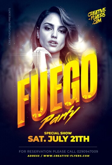 Fuego Party Flyer Template