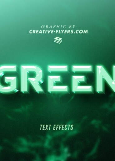 Green Emeraude Texts Effect