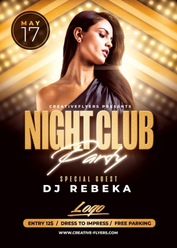 Night Club Party PSD Flyer