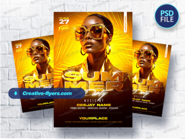 Tropical Luxe Party Design (1) Bold Summer Vibes Flyer