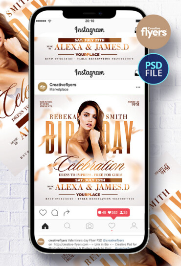 Elegant Flyer for Birthday 05_0038 (2) Birthday flyer to download