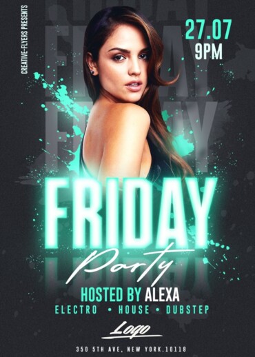 Friday Party Flyer PSD