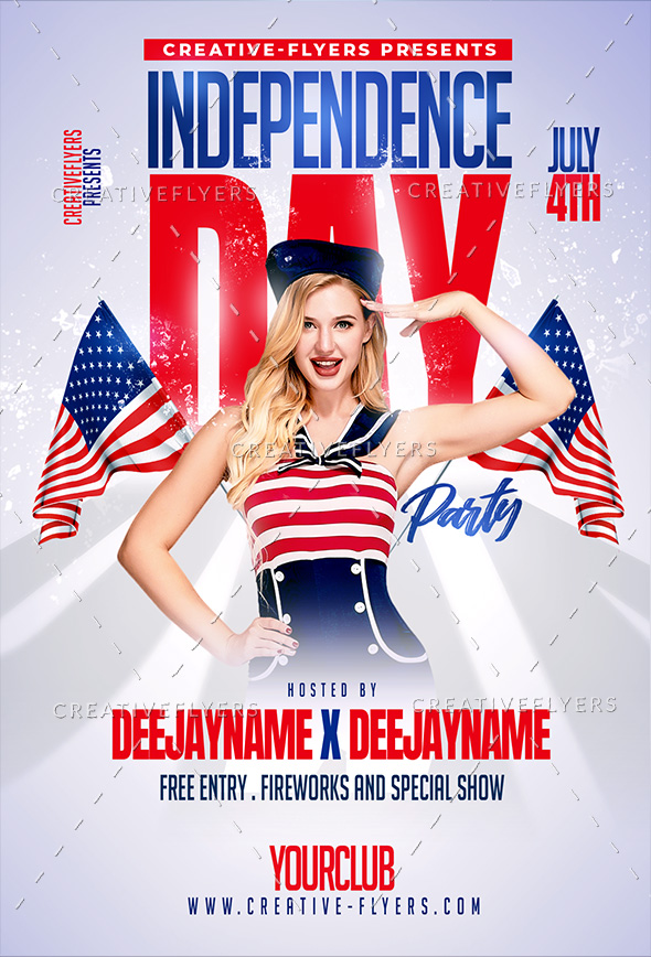 Bold Independence Day Party Flyer