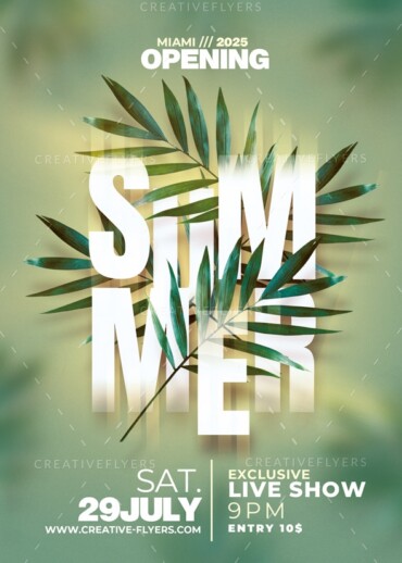 Minimalist Summer Flyer Design