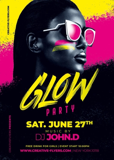 Poster for a Glow Party