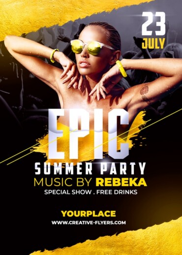 Summer Party Flyer for Photoshop