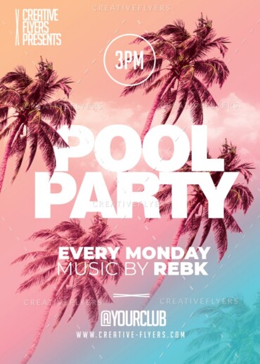 Pool Party Flyer for Photoshop