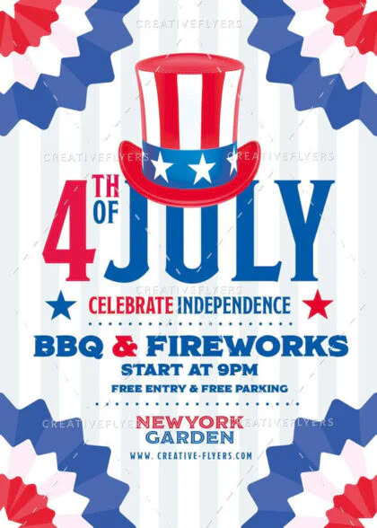 Editable 4th July Graphic for Photoshop