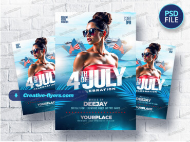 4th of July Party flyer (1) Independence Day Design
