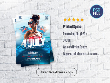 4th of July Party flyer (2) Independence Day Design