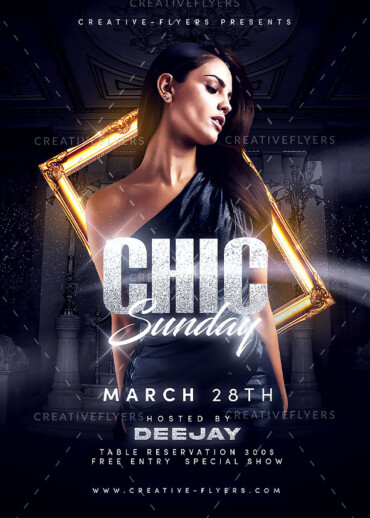 Stylish Party Promotion with a Golden Touch