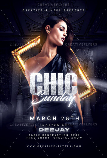 Stylish Party Promotion with a Golden Touch