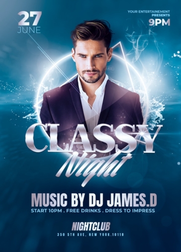 Classy Night Party Flyer to download