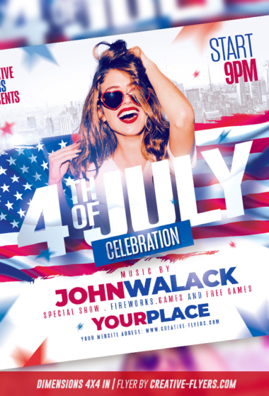 Flyer for 4th July Party