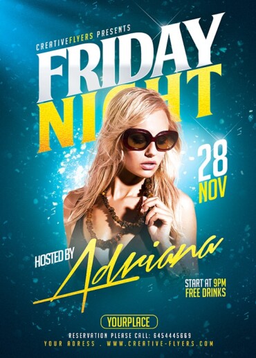 Party flyer template for Photoshop