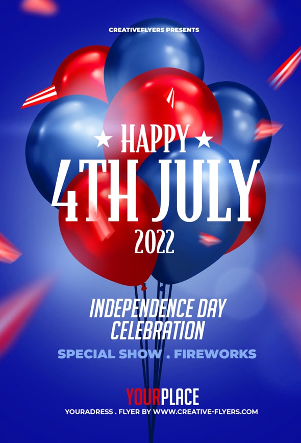 4th July Flyer for Photoshop