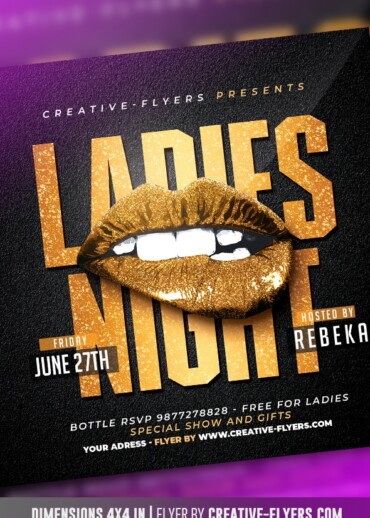 Ladies Night Flyer template