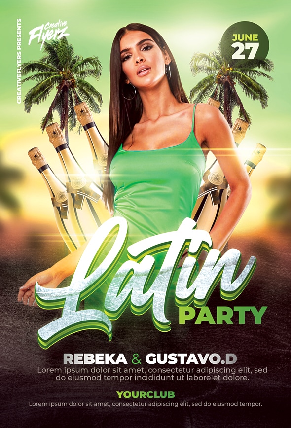 Latin Party Flyer for Photoshop
