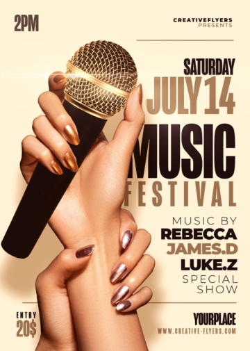 Poster to promote music festival