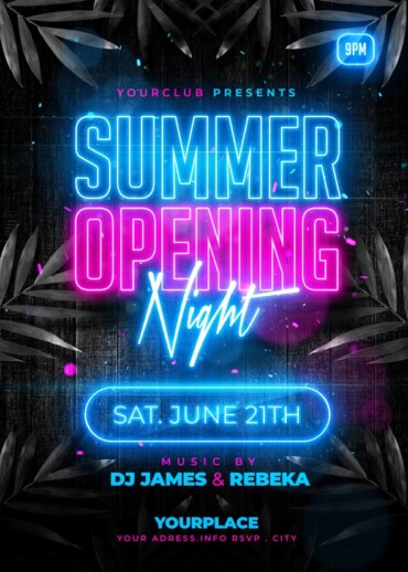 Summer Night Party Flyer