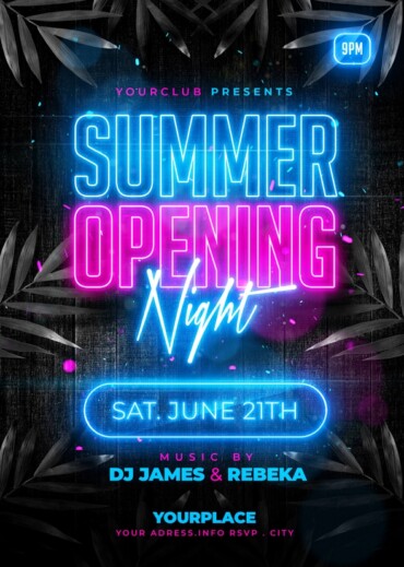 Summer Night Party Flyer