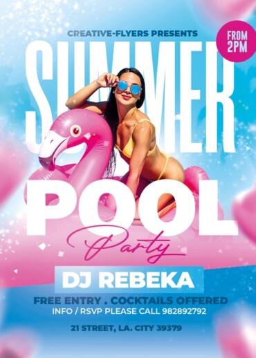 Pool Party Flyer for Photoshop