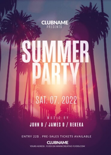Poster to promote summer party