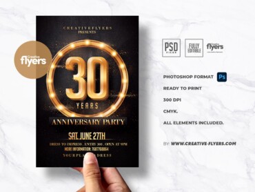 Anniversary Party Flyer Template (4) Anniversary Party Flyer