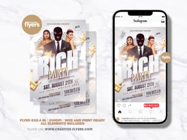 Rich Party Flyer PSD (3) Party Flyer PSD