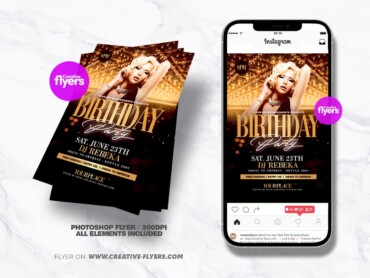 Classy Purple Birthday Flyer (2) Classy Birthday Flyer