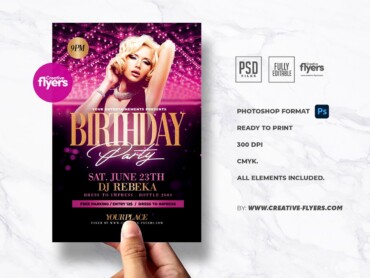 Classy Purple Birthday Flyer (3) Classy Birthday Flyer