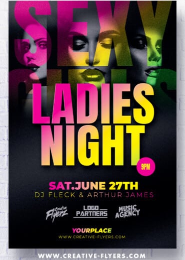 Ladies Night Flyer template