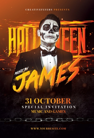 Dj Flyer for Halloween Party