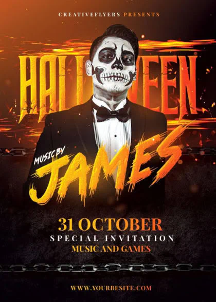 Dj Flyer for Halloween Party