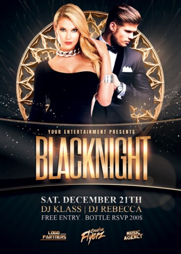 Elegant Black Night Flyer
