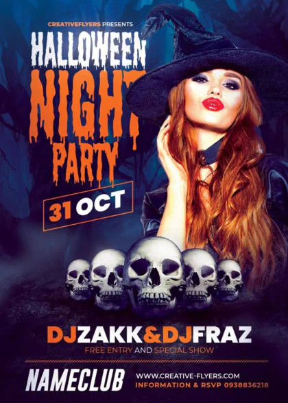 Halloween Night Flyer PSD