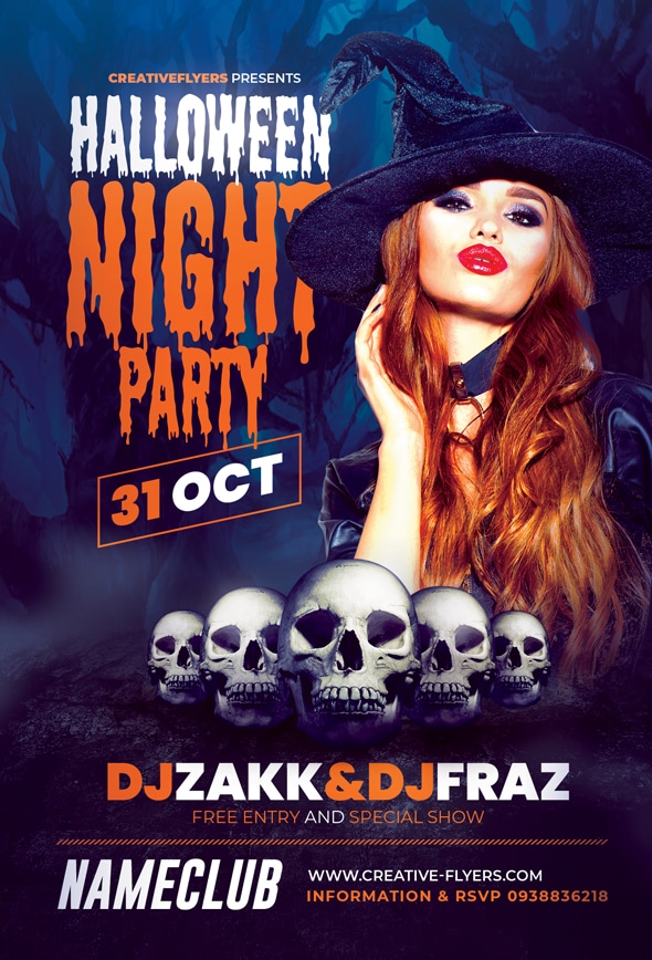 Halloween Night Flyer PSD