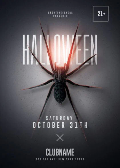 Minimalist Halloween Flyer