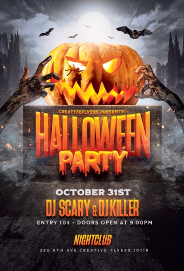 Scary Halloween Party Flyer