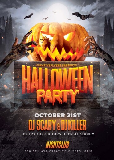 Scary Halloween Party Flyer
