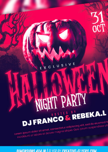 Halloween Flyer with a pumpkin