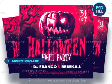 Halloween Flyer with a pumpkin