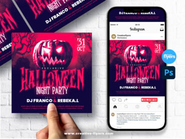 Halloween Flyer with a pumpkin