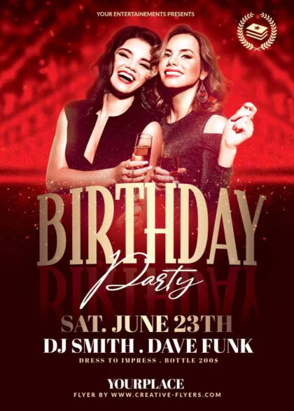 Elegant Birthday Flyer Design