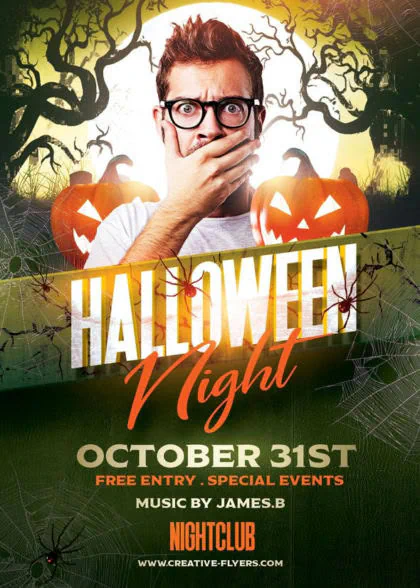 Halloween Night Flyer Psd