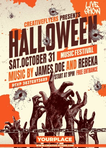 Poster with Zombie Hands