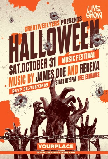 Poster with Zombie Hands