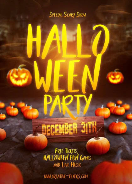 Spooktacular Halloween Party flyer